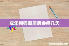 成年狗狗断尾后会疼几天