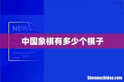 中国象棋有多少个棋子
