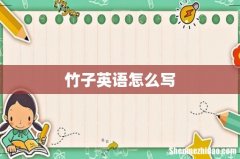 竹子英语怎么写