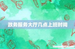 政务服务大厅几点上班时间