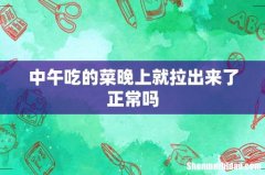 中午吃的菜晚上就拉出来了正常吗