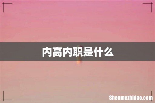 内高内职是什么