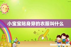 小宝宝贴身穿的衣服叫什么