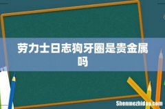 劳力士日志狗牙圈是贵金属吗