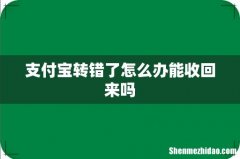 支付宝转错了怎么办能收回来吗