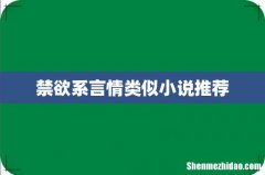 禁欲系言情类似小说推荐