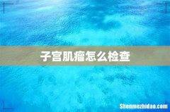 子宫肌瘤怎么检查
