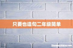 只要也造句二年级简单