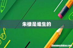 朱棣是谁生的