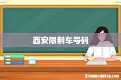 西安限制车号码