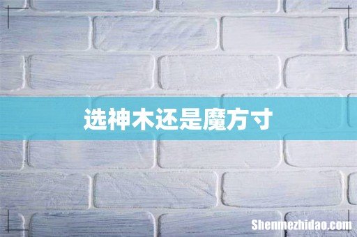 选神木还是魔方寸
