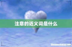 注意的近义词是什么