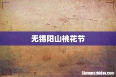 无锡阳山桃花节