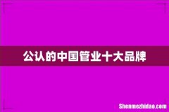 公认的中国管业十大品牌