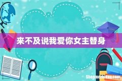 来不及说我爱你女主替身