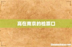 高在南京的检票口