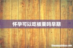 怀孕可以吃板栗吗早期