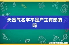 天然气名字不是户主有影响吗