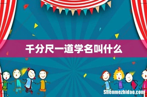 千分尺一道学名叫什么
