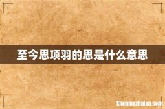 至今思项羽的思是什么意思