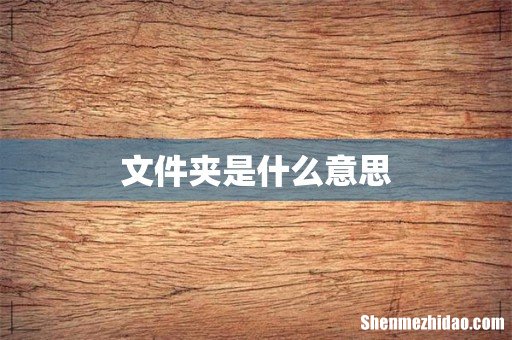 文件夹是什么意思