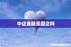 中证金融是国企吗