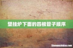 壁挂炉下面的四根管子顺序