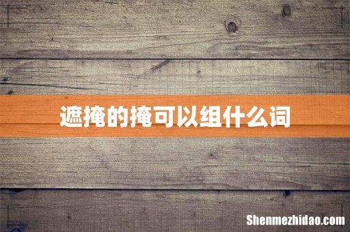 遮掩的掩可以组什么词