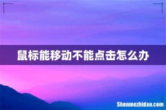 鼠标能移动不能点击怎么办