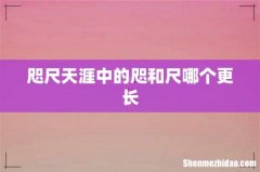 咫尺天涯中的咫和尺哪个更长