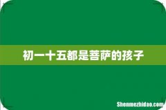 初一十五都是菩萨的孩子