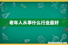 老年人从事什么行业最好