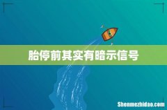胎停前其实有暗示信号