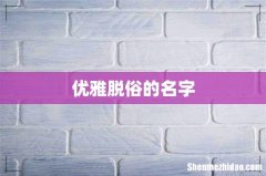 优雅脱俗的名字