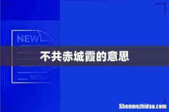 不共赤城霞的意思