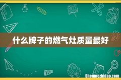 什么牌子的燃气灶质量最好
