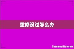 重修没过怎么办