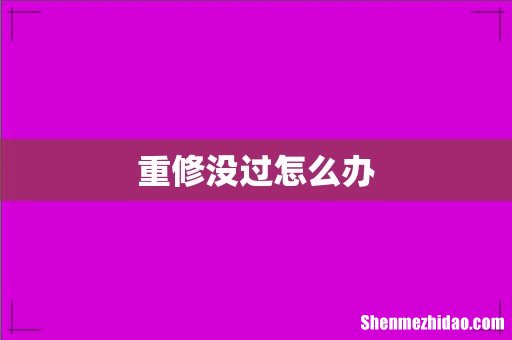 重修没过怎么办