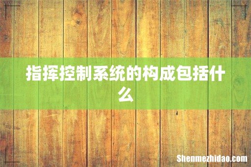 指挥控制系统的构成包括什么