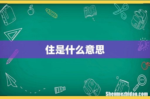 住是什么意思