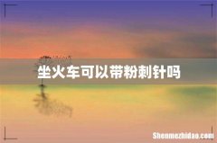 坐火车可以带粉刺针吗