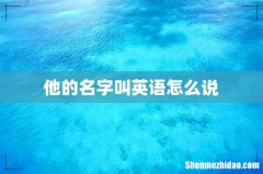 他的名字叫英语怎么说