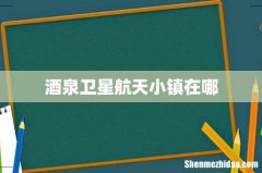 酒泉卫星航天小镇在哪
