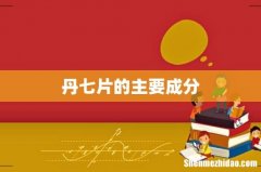 丹七片的主要成分