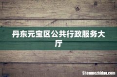 丹东元宝区公共行政服务大厅