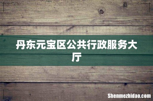 丹东元宝区公共行政服务大厅