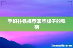 孕妇补铁推荐哪些牌子的铁剂