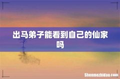 出马弟子能看到自己的仙家吗