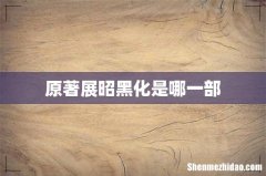 原著展昭黑化是哪一部