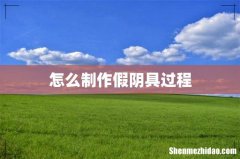 怎么制作假阴具过程